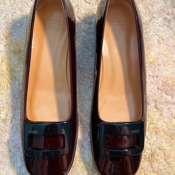 NWT Coach Darby Patent Leather Bordeaux Loafers - Picture 6 of 8